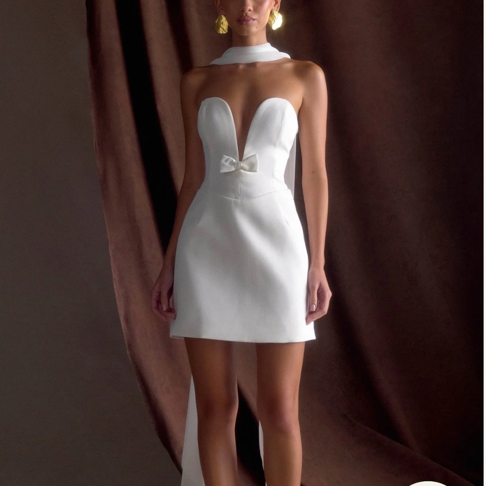 Orellia Strapless suiting mini dress